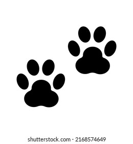 Dog print or cat print flat vector icon for animal apps, website, or other creative design