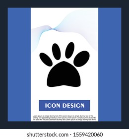 Dog Print icon isolated on background
