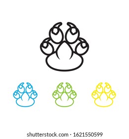 DOG print icon vector logo template