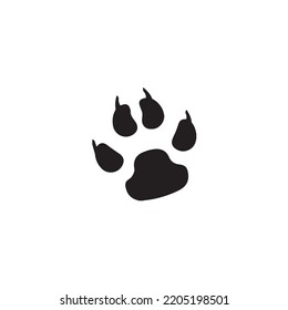 dog print paw logo type for pet shop, paw icon.
