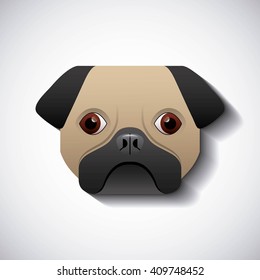 dog pug race  design 