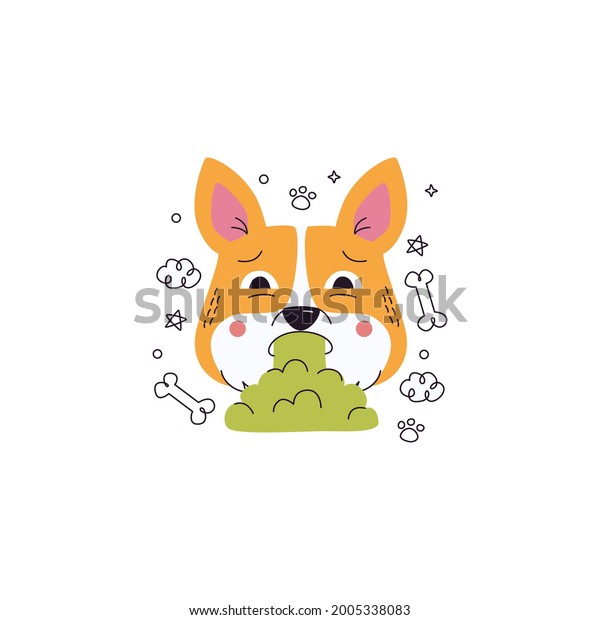 Dog Puke Emoticon Vector Illustration Stock Vector (Royalty Free ...