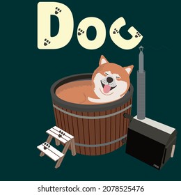 dog puppy bath comb animal vector