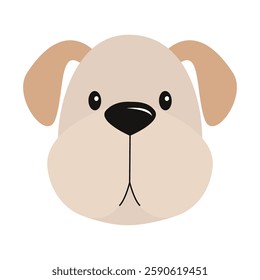 Dog puppy face hd icon. Cute cartoon kawaii pet funny baby animal character. Love greeting card. Sticker print template. Happy Valentines day. Flat design. White background. Isolated. Vector