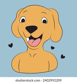 dog puppy funny cartoon character illustration 