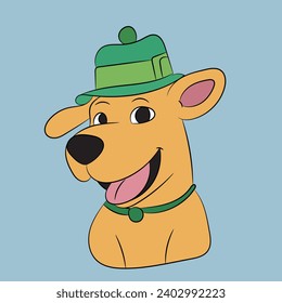 dog puppy funny cartoon character illustration 