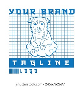 Dog, puppy hand drawn style vector illustration