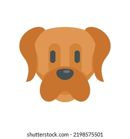 Dog puppy icon. Flat illustration of dog puppy vector icon isolated on white background