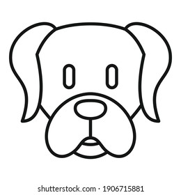 Dog puppy icon. Outline dog puppy vector icon for web design isolated on white background