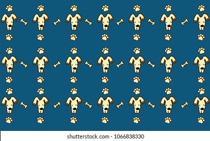 dog puppy icon vector pattern wallpaper background doodle
