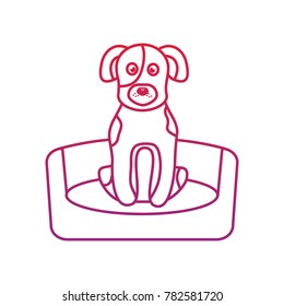dog or puppy on bed pet icon image  bird tropical icon image