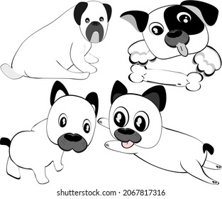 dog puppy  sitting cute cute animal vector illustration pet