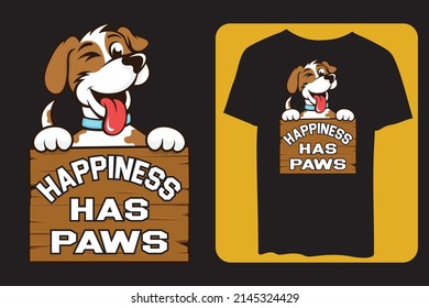 Dog quote typography t-shirt, banner, poster, cards, cases, cover design template vector.