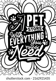 Dog Quotes coloring page. Coloring quote. Vector illustration.