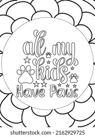 Dog Quotes Coloring Page Coloring Quote Stock Vector (Royalty Free ...