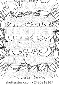 Perro Citas Flor Colorear Página Hermosa ilustración en blanco y negro para adulto libro para colorear
