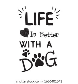 Dog Quotes Vector Design high resolution vector files 