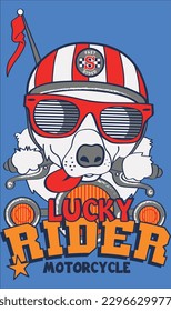 ilustración vectorial de gafas de racor de perro