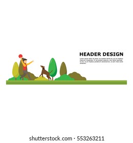 Dog related business header design