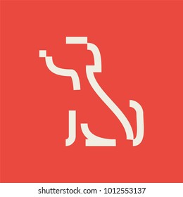 Dog Related - Simple Modern Dog Logo Template