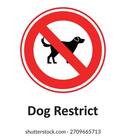 Icono de restricción de Vector de perro que puede modificar o editar fácilmente

