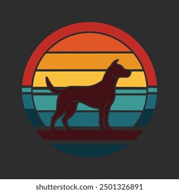 Dog retro design for print 