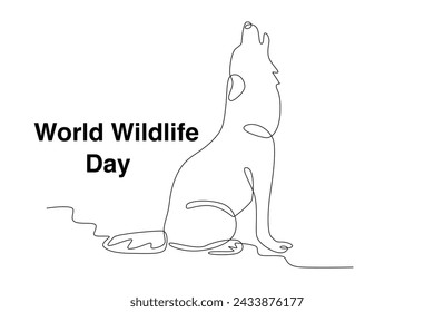 A dog is roaring. World wildlife day