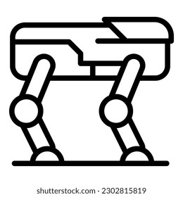 Dog robot icon outline vector. Future android. Cute bot