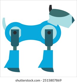 A Dog Robot logo icon Technology Transaction Future vector