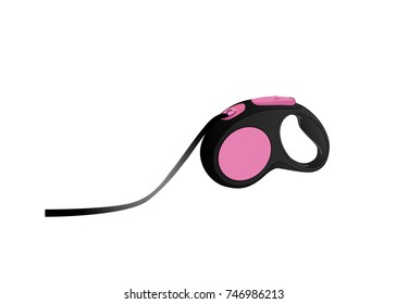 Dog roulette. Lead. Vector illustration.