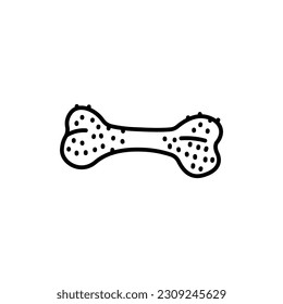 Dog rubber toy pet black line icon. Pictogram for web page, mobile app, promo.