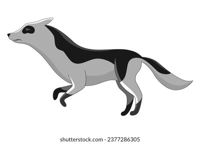 Dog running animation, creature movement. Doggy pose in movement. Character move for games, cartoon or video. Flat vector illustration