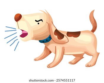 Dog running on white background