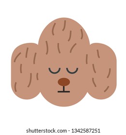 Dog s face flat illustration. Home dog and cat lifestyle series.