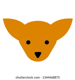 Dog s face flat illustration on white