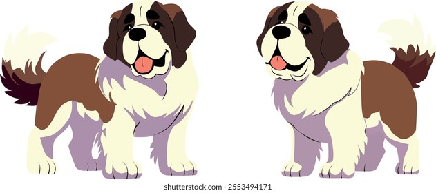 Dog Saint Bernard Puppy Isolated