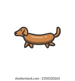 dog sausage hotdog logo design vector