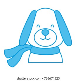 Dog with scarf