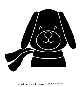 Dog with scarf