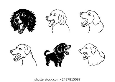 Dog Screams Icon Vector Illustration - High-Quality Dog Graphics in Vector Format