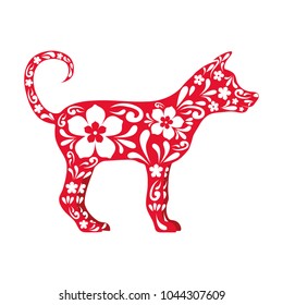 dog sculpture  vector illustration
