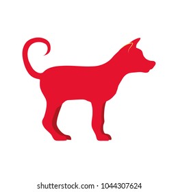 dog sculpture  vector illustration