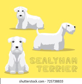 Dog Sealyham Terrier Cartoon Vector Illustration