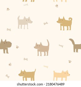Dog Seamless Pastel Color for Kid