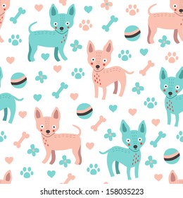 dog seamless pattern 