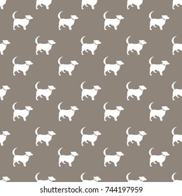 Dog. Seamless pattern.