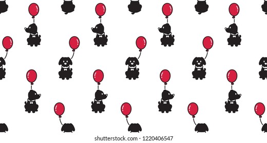 Dog seamless pattern french bulldog vector puppy balloon scarf isolated cartoon illustration tile background repeat wallpaper
