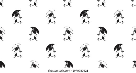 dog seamless pattern french bulldog umbrella raining vector footprint paw cartoon repeat wallpaper tile background scarf isolated illustration doodle design