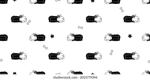 dog seamless pattern french bulldog vector shopping bag bone star pet puppy breed cartoon tile background repeat wallpaper scarf isolated illustration doodle design