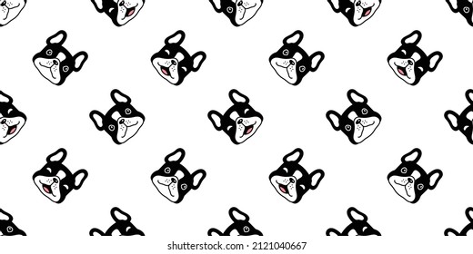 dog seamless pattern french bulldog vector puppy bone pet breed cartoon tile background repeat wallpaper doodle illustration design isolated